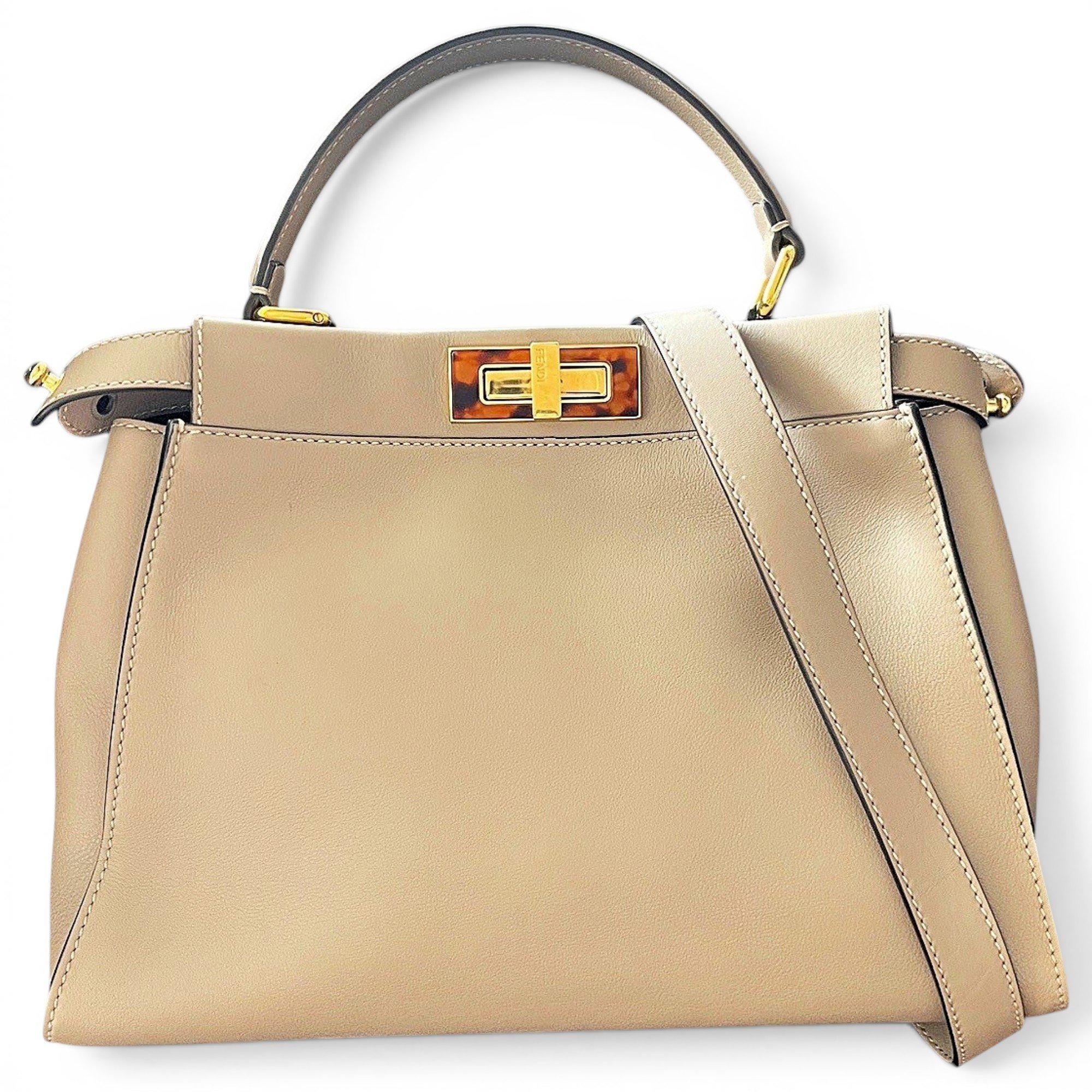 Peekaboo leather handbag