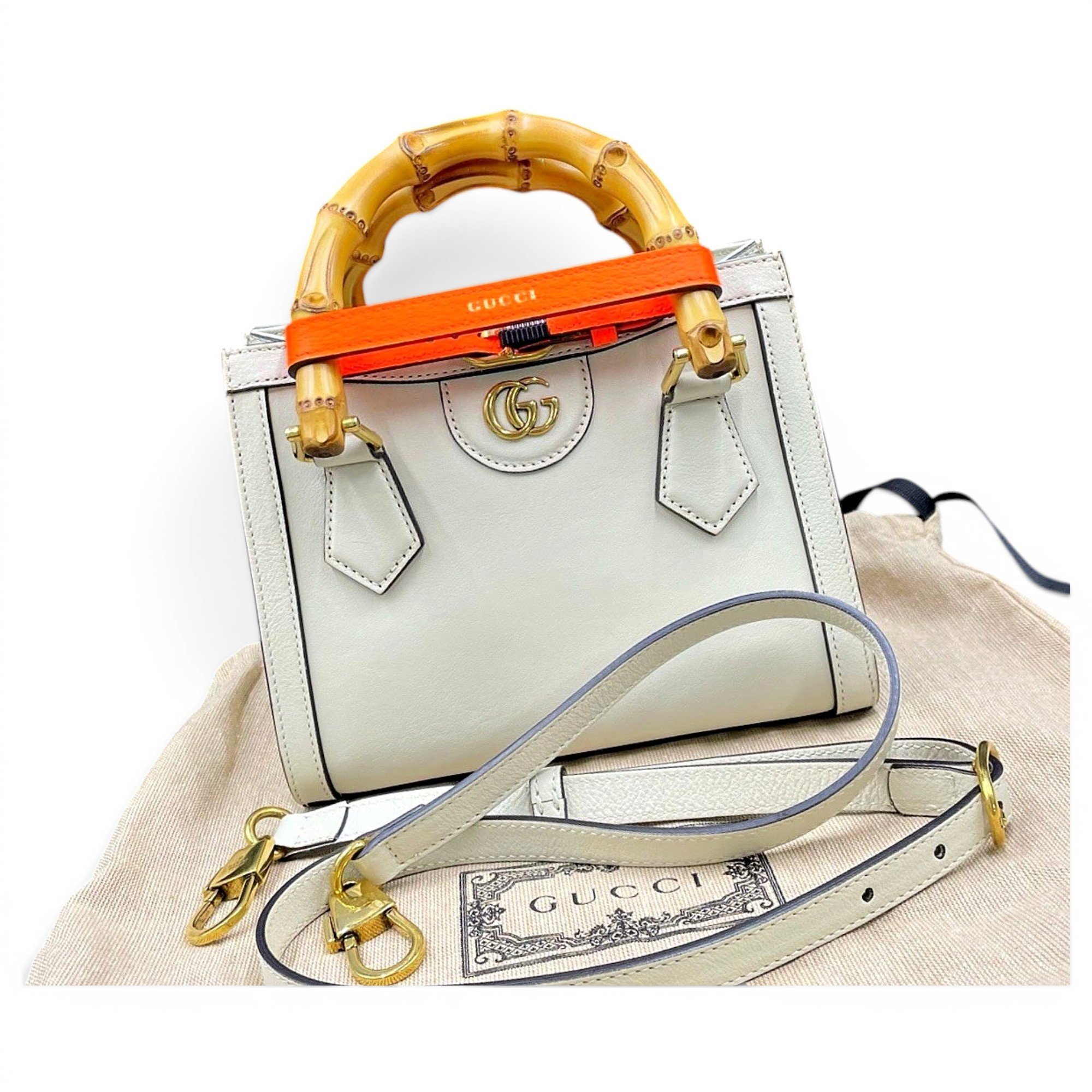Diana Bamboo leather handbag