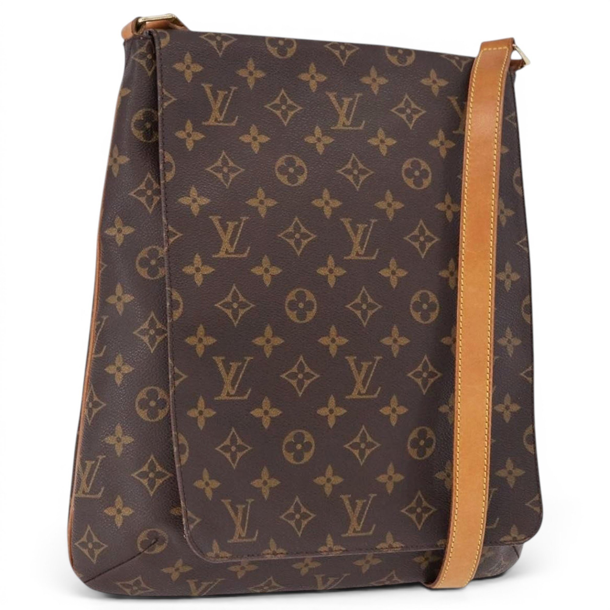 Musette leather handbag