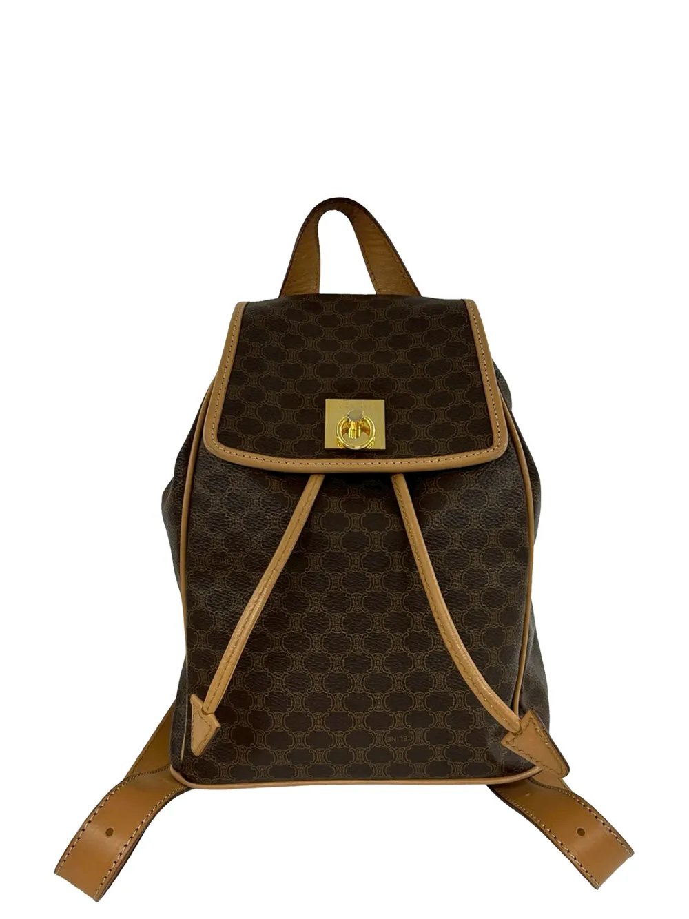 20th Century Macadam Coated Canvas Drawstring backpack