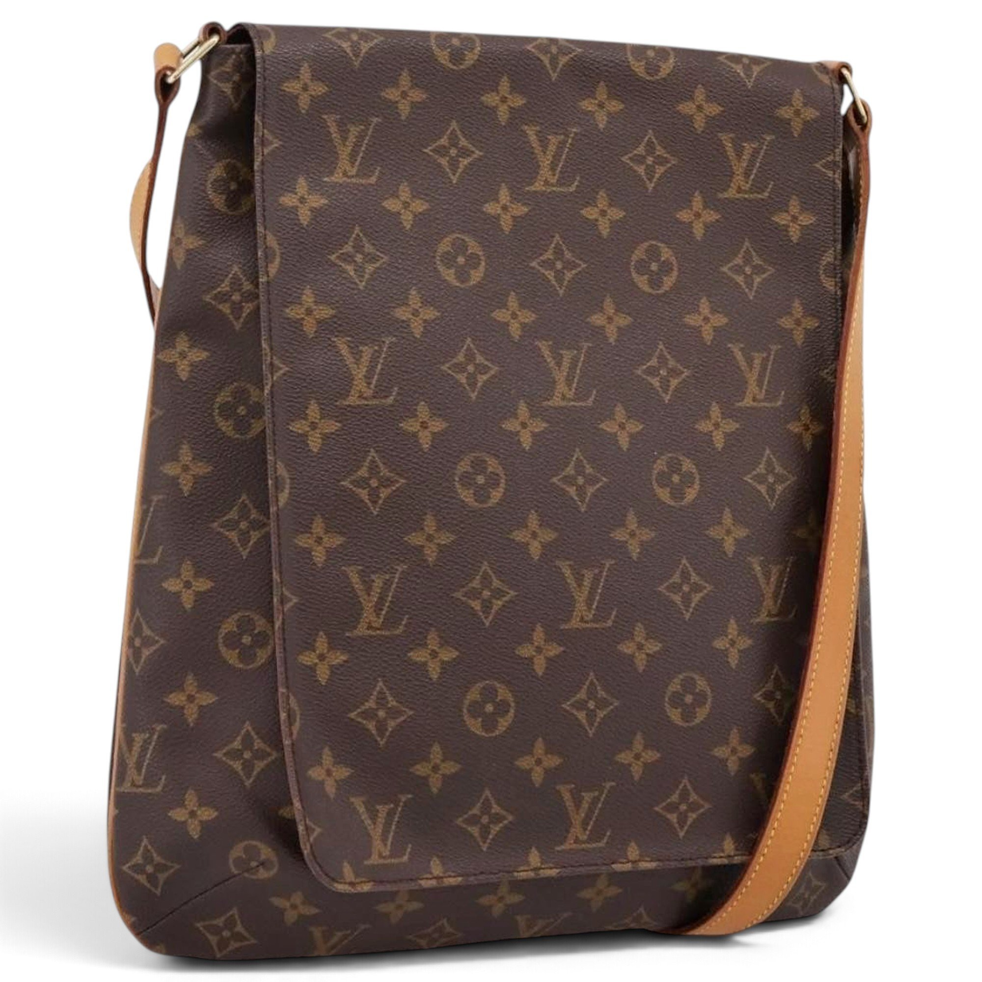 Musette leather handbag