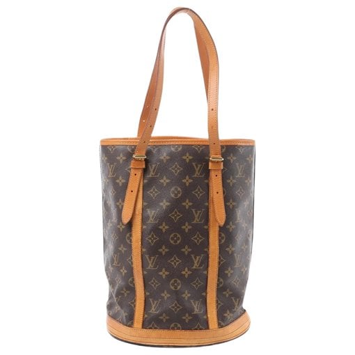 Bucket leather handbag