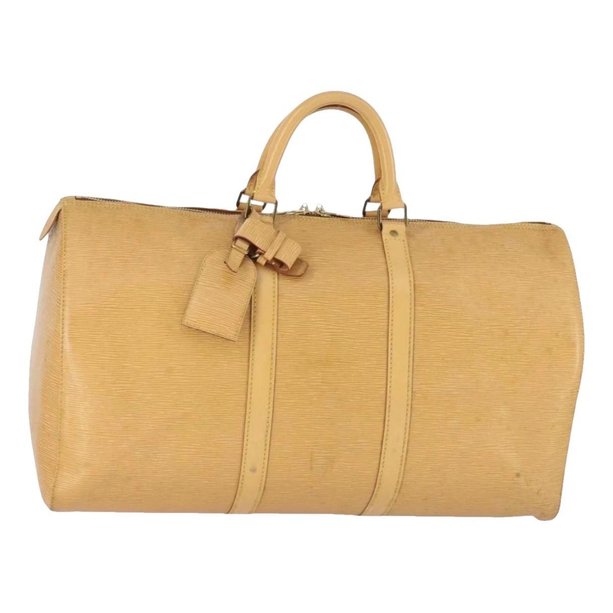 Keepall leather travel bag