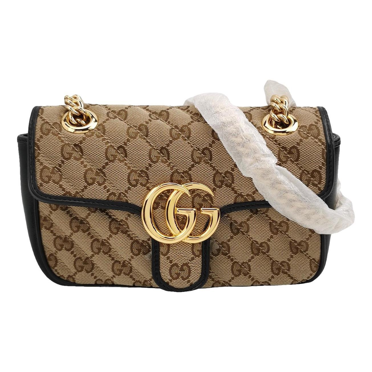 Pearly GG Marmont Flap leather crossbody bag