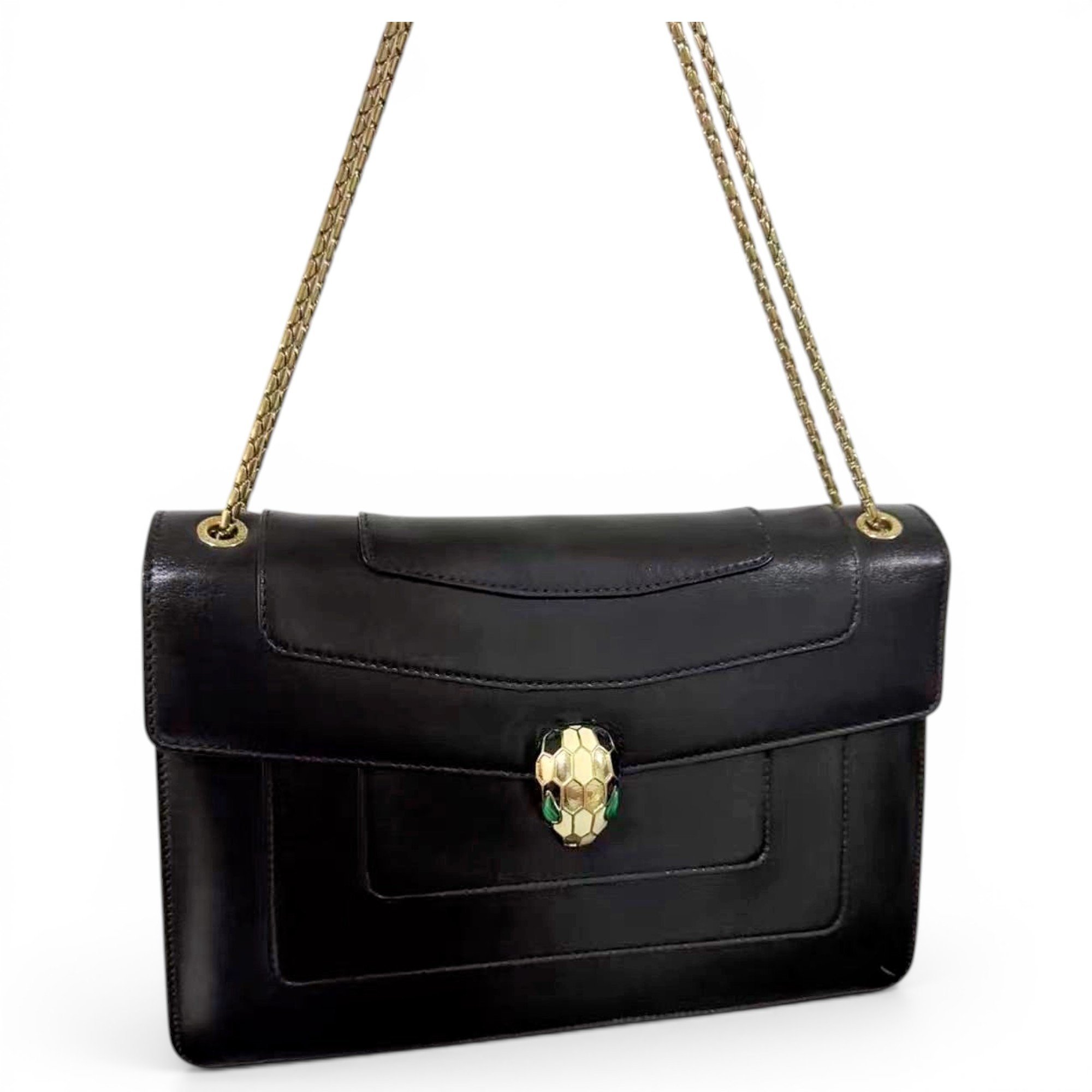 Bvlgari Serpenti leather handbag