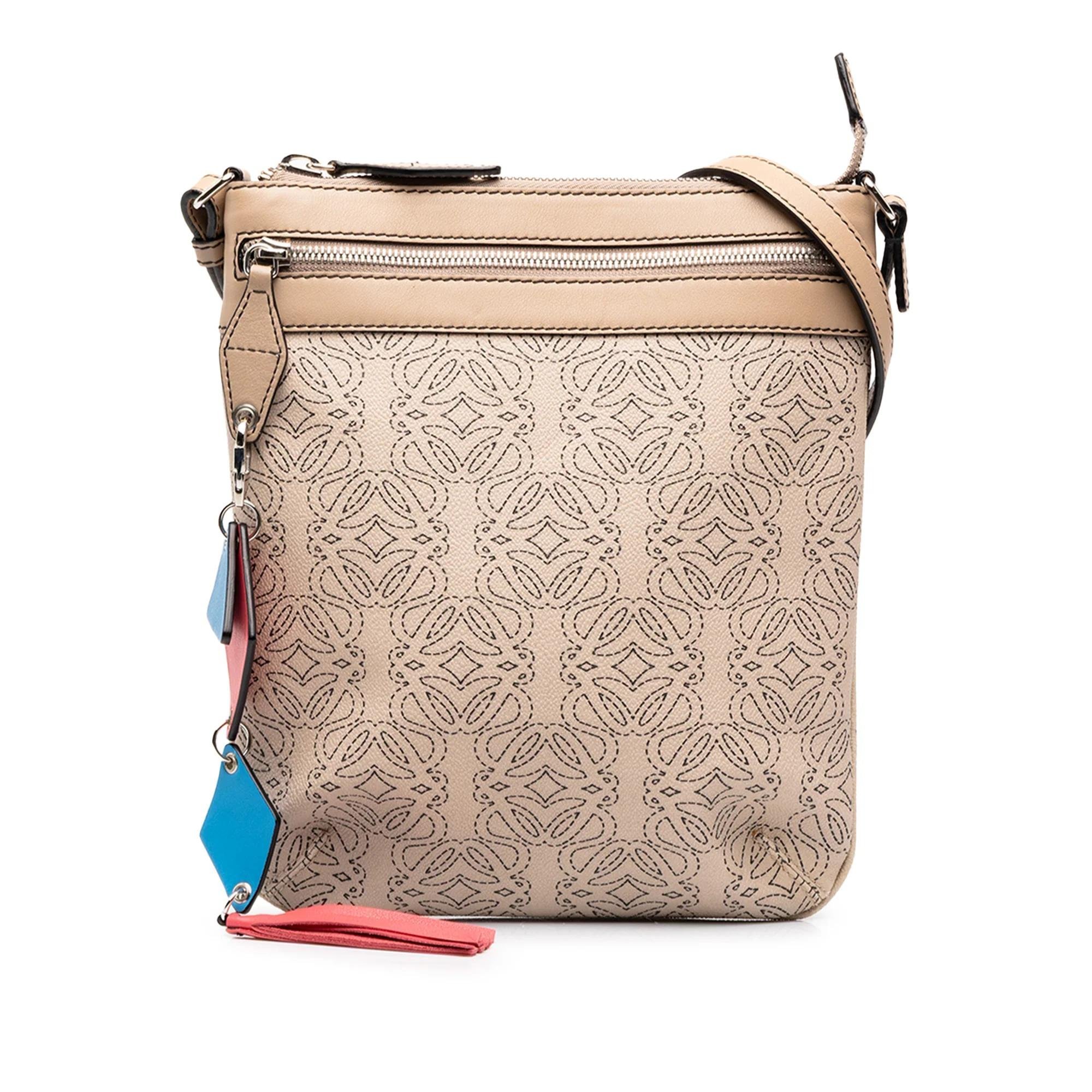 Anagram leather crossbody bag