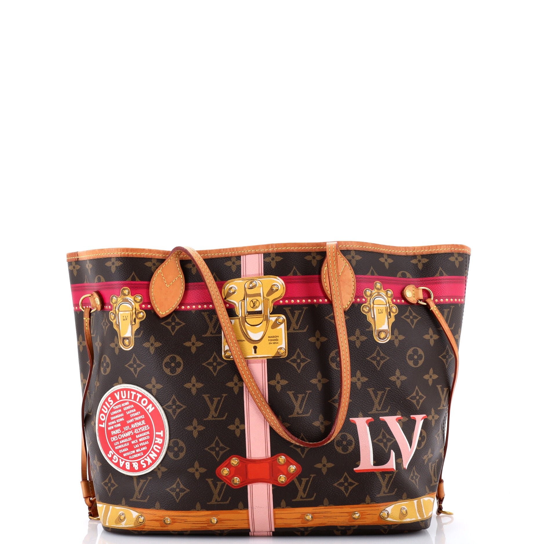 Neverfull NM Tote Limited Edition Summer Trunks Monogram Canvas MM