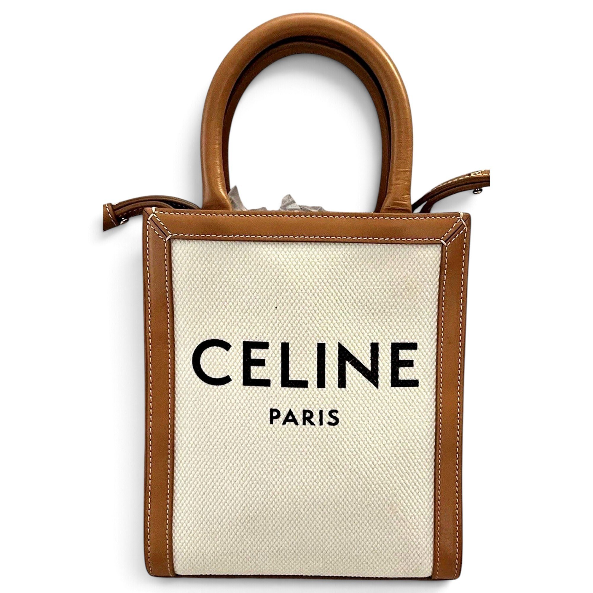 Cabas Vertical leather tote