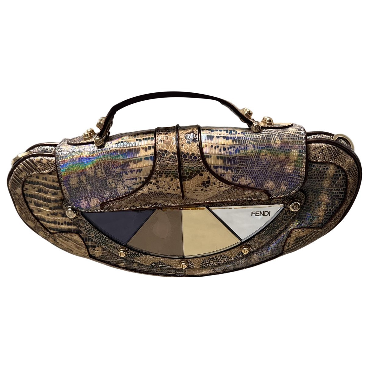 Exotic leathers clutch bag