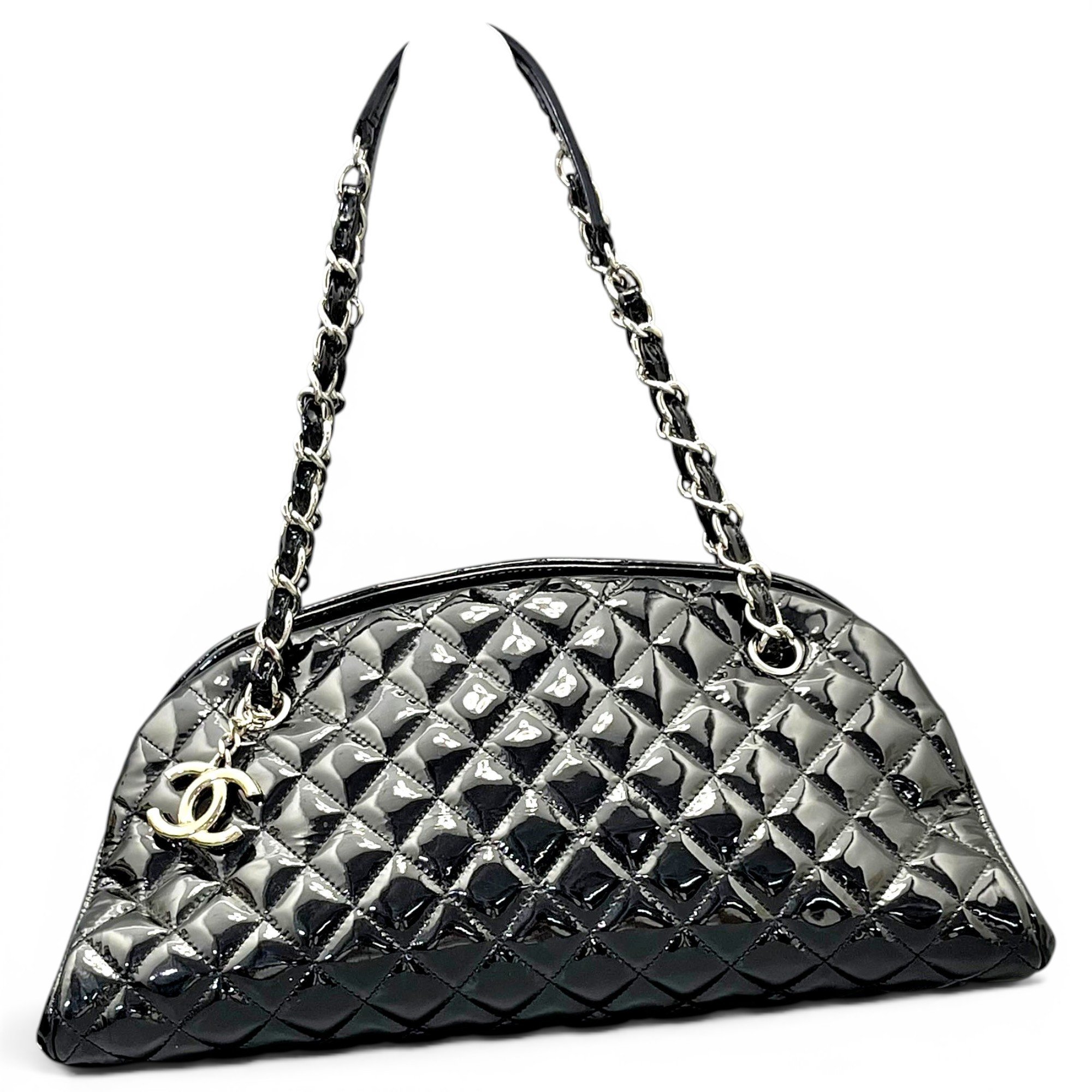 Mademoiselle patent leather handbag