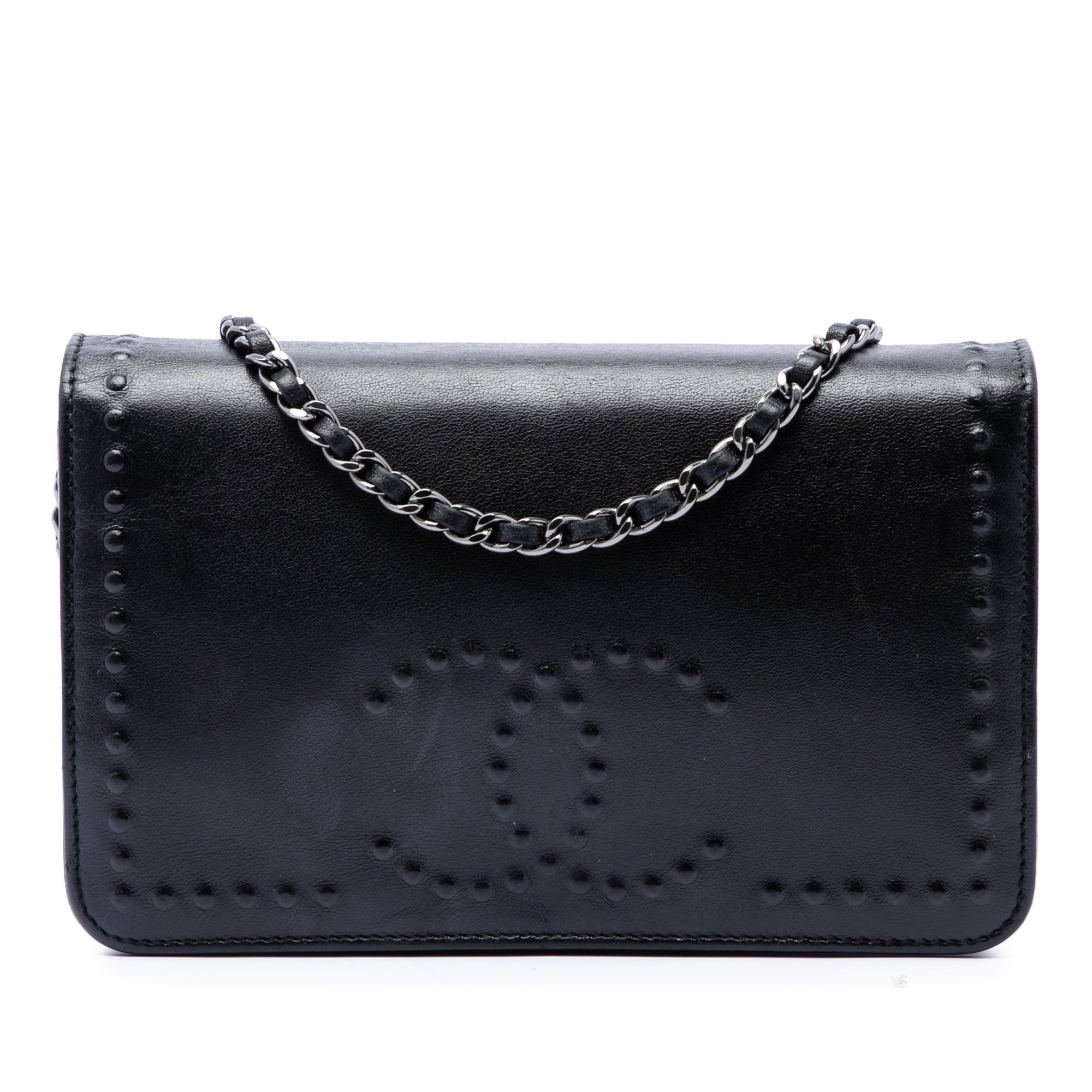 Wallet On Chain leather handbag