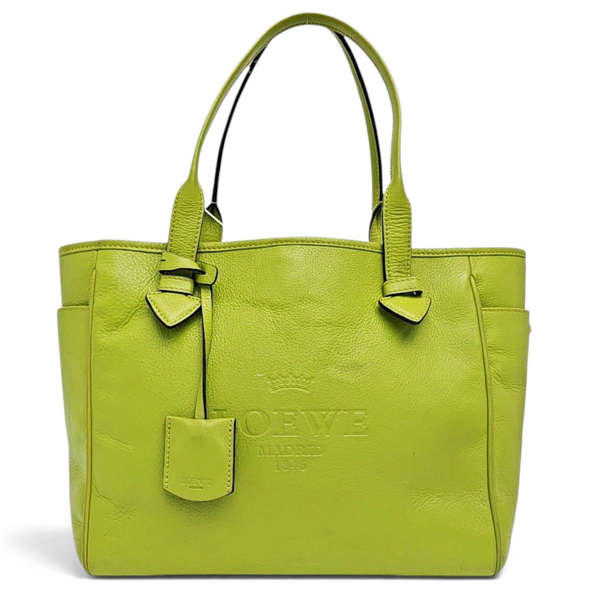 Buckle Tote leather handbag