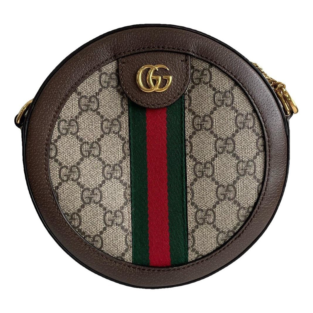 Ophidia Round leather handbag