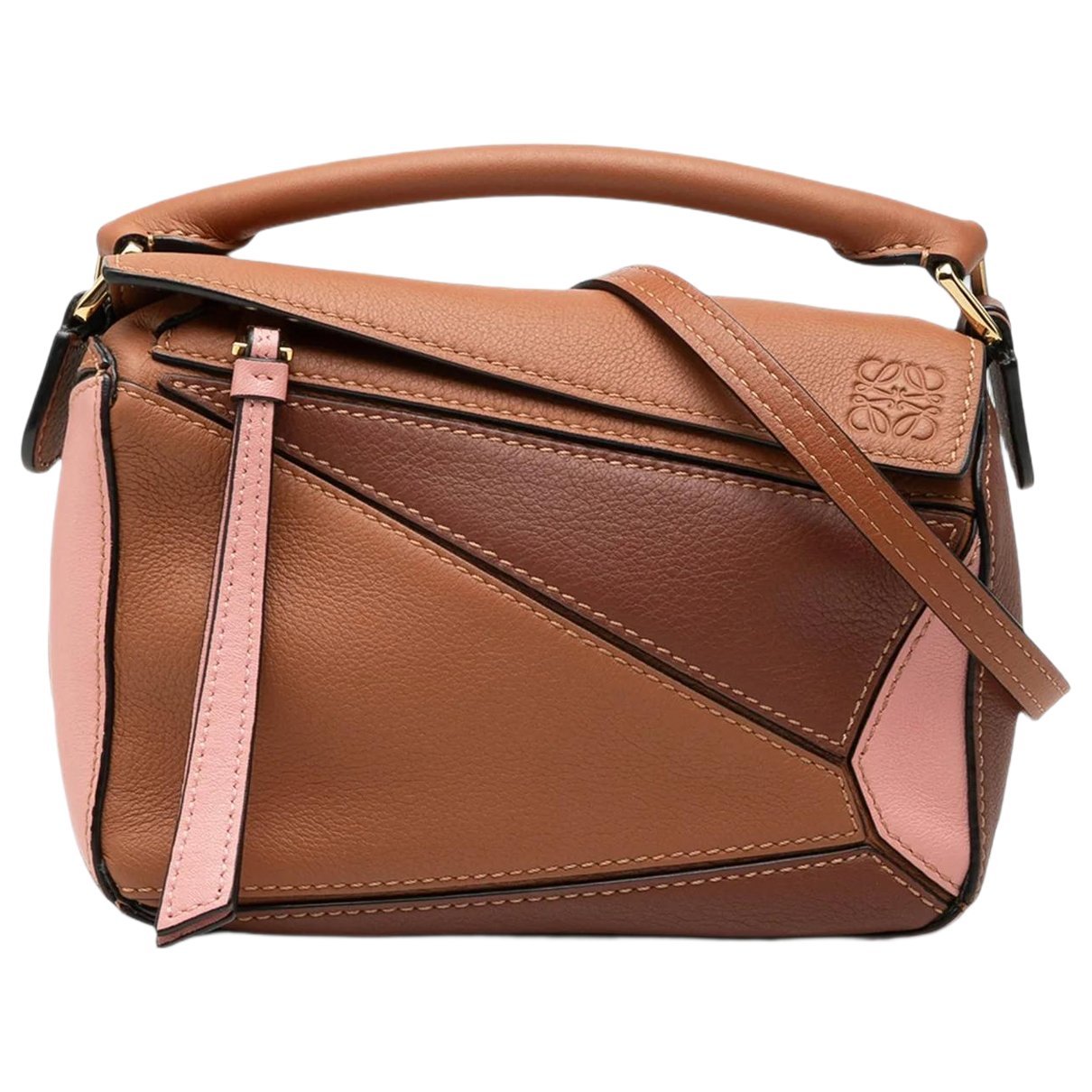 Puzzle leather satchel
