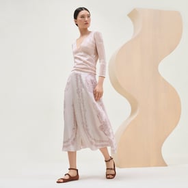 "Brides de Gala en Fleurs Esquisse" flared skirt