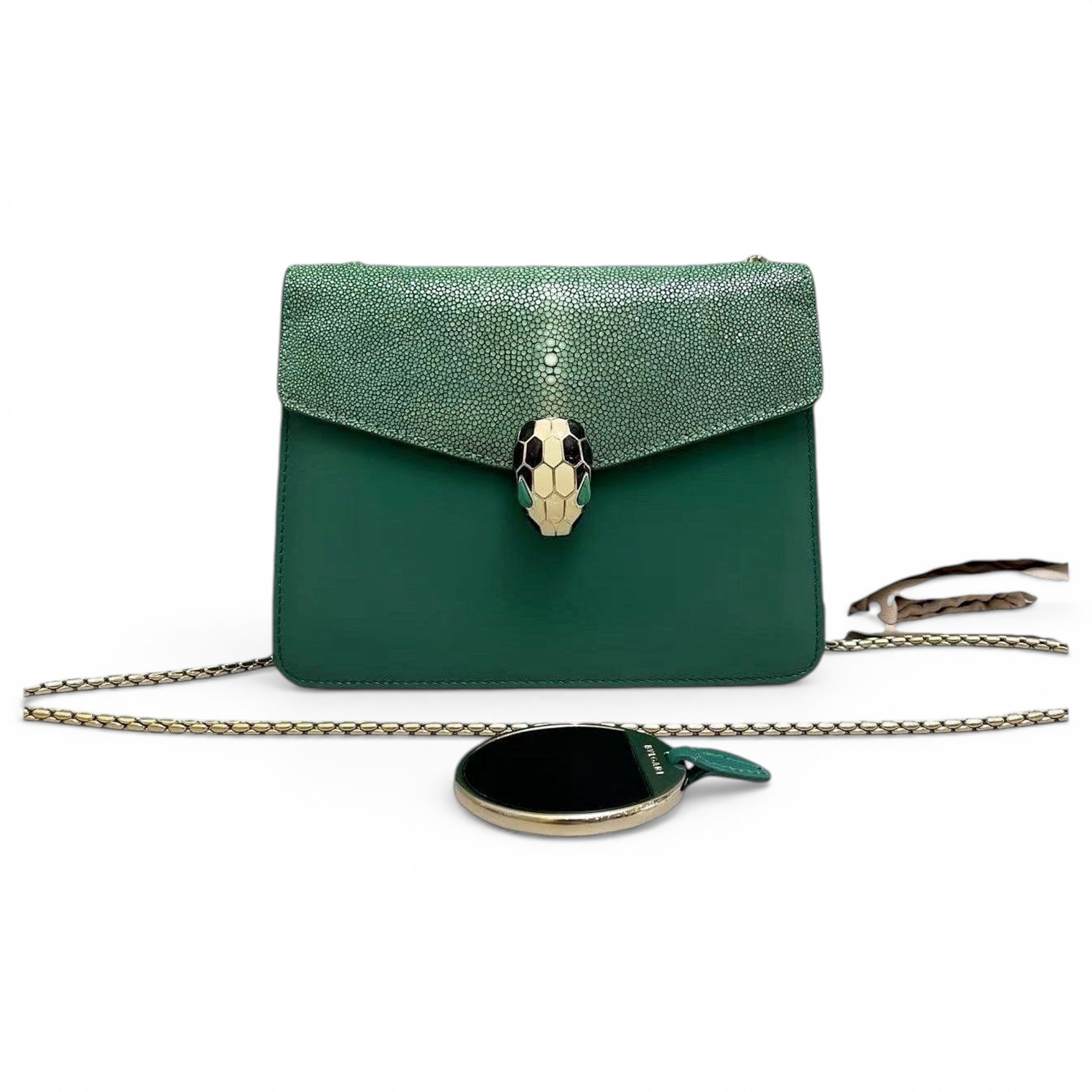 Serpenti leather handbag