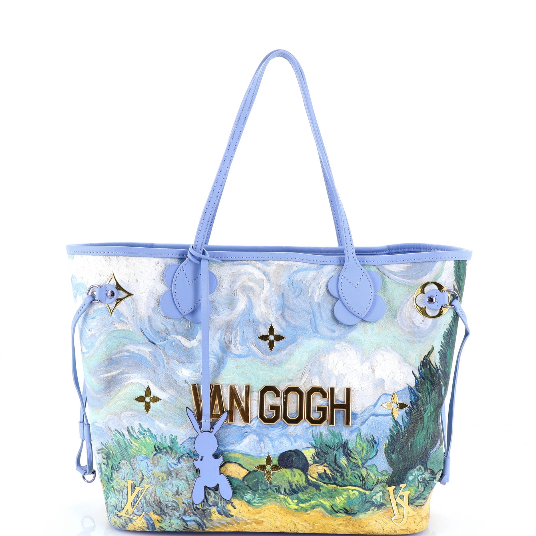 Louis Vuitton Neverfull NM Tote Limited Edition Jeff Koons Van Gogh Print Canvas MM