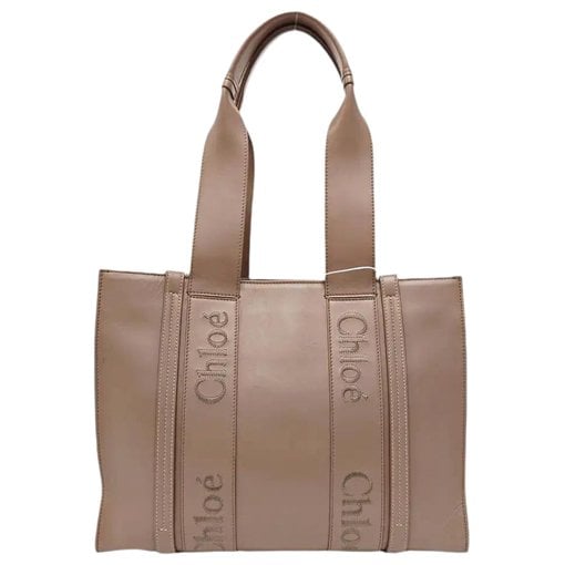 Woody leather handbag