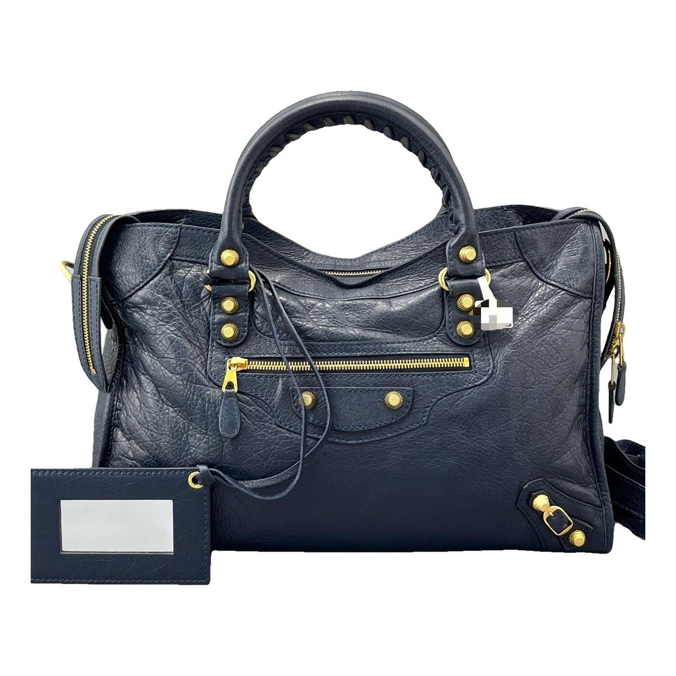 Classic Metalic leather handbag