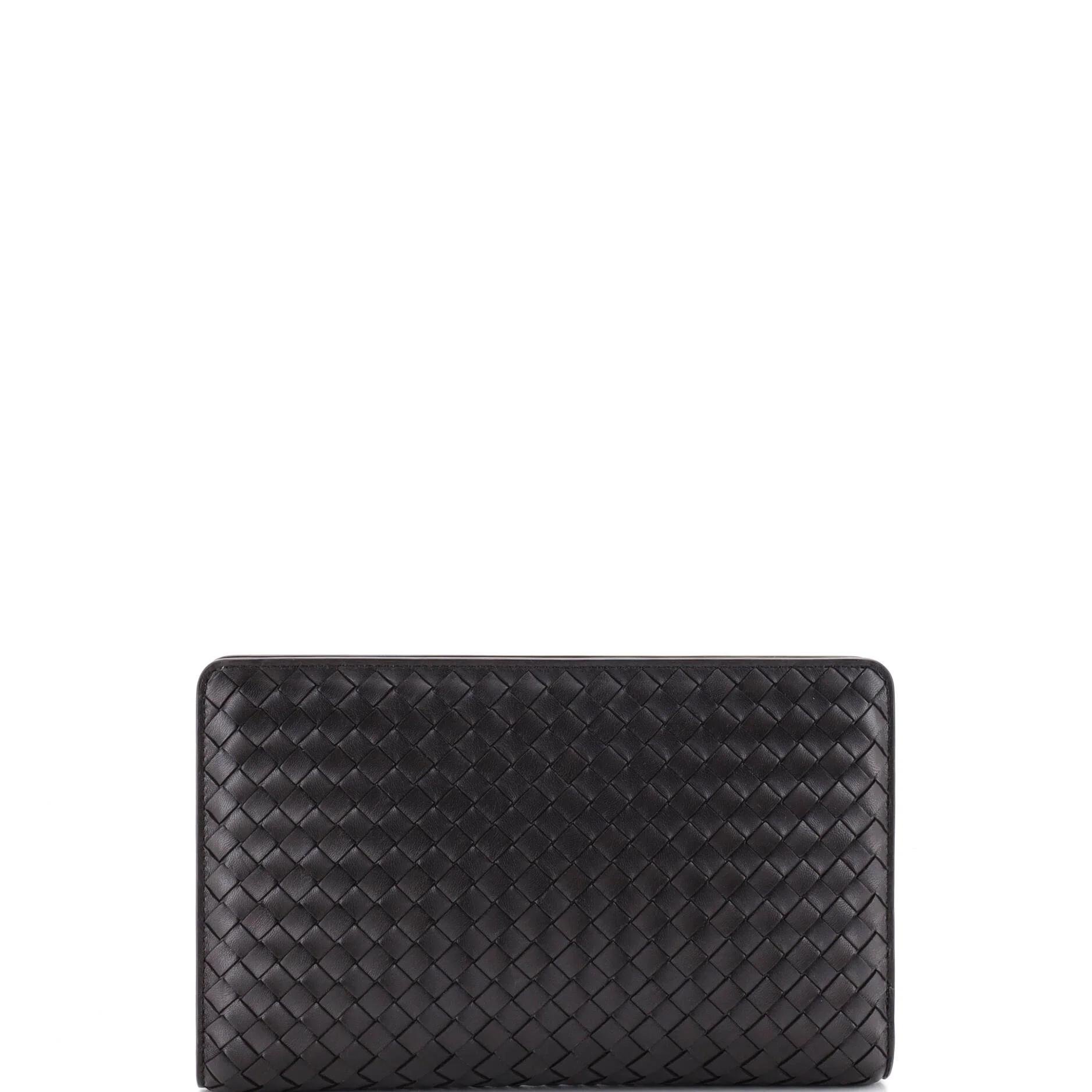 Leather clutch bag