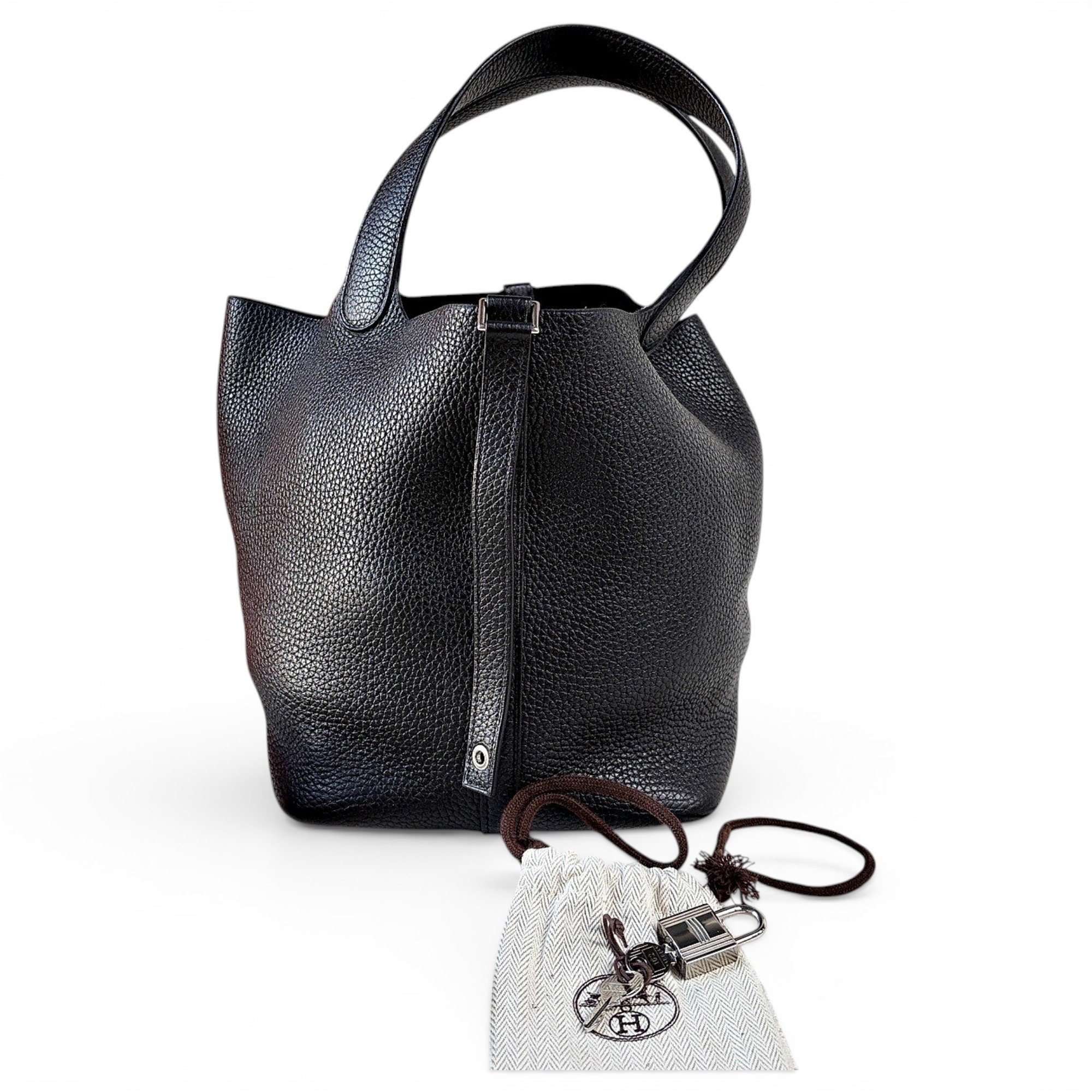 Picotin leather tote