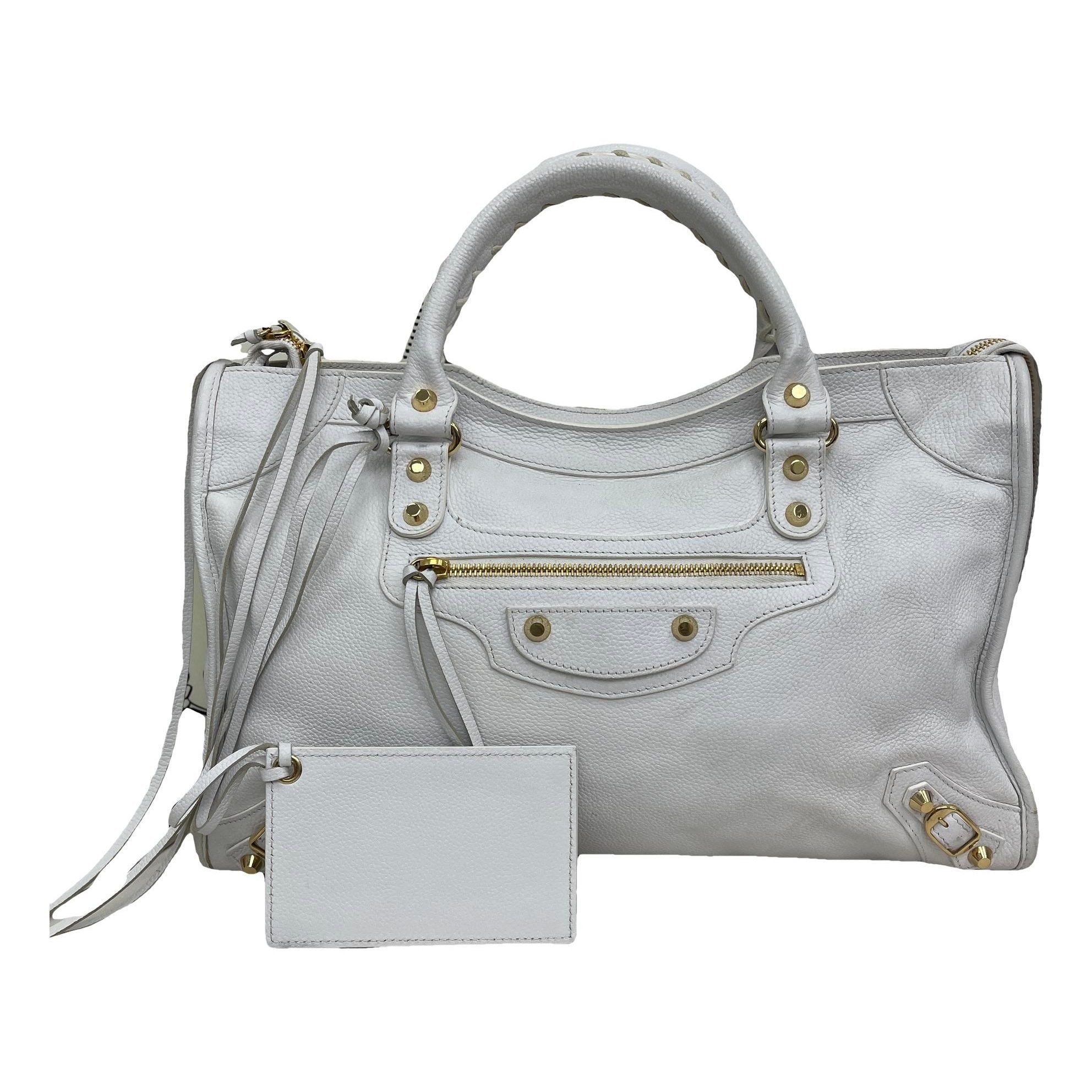 City leather handbag