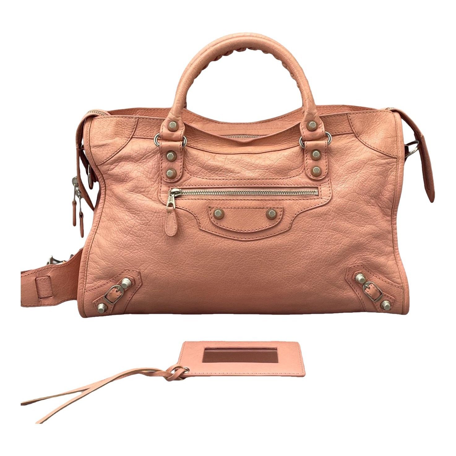 City leather handbag