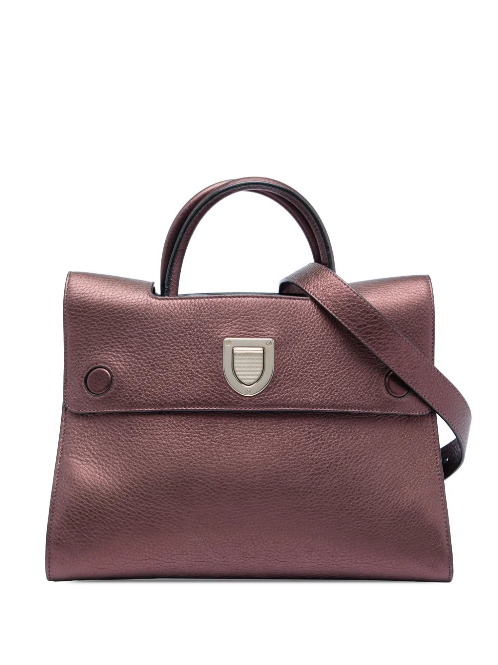 2000-2026 Medium Metallic Grained Calfskin Diorever satchel