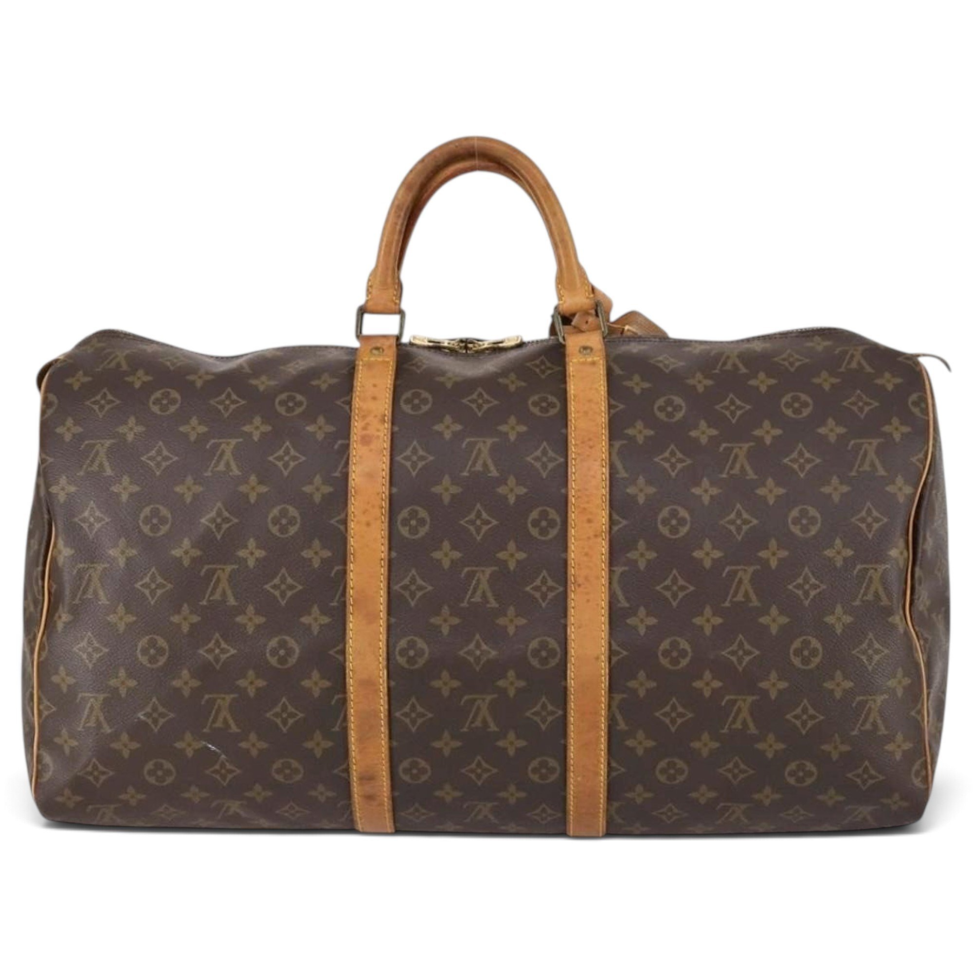 Keepall leather travel bag