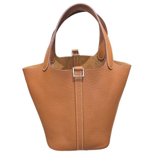 Picotin leather tote