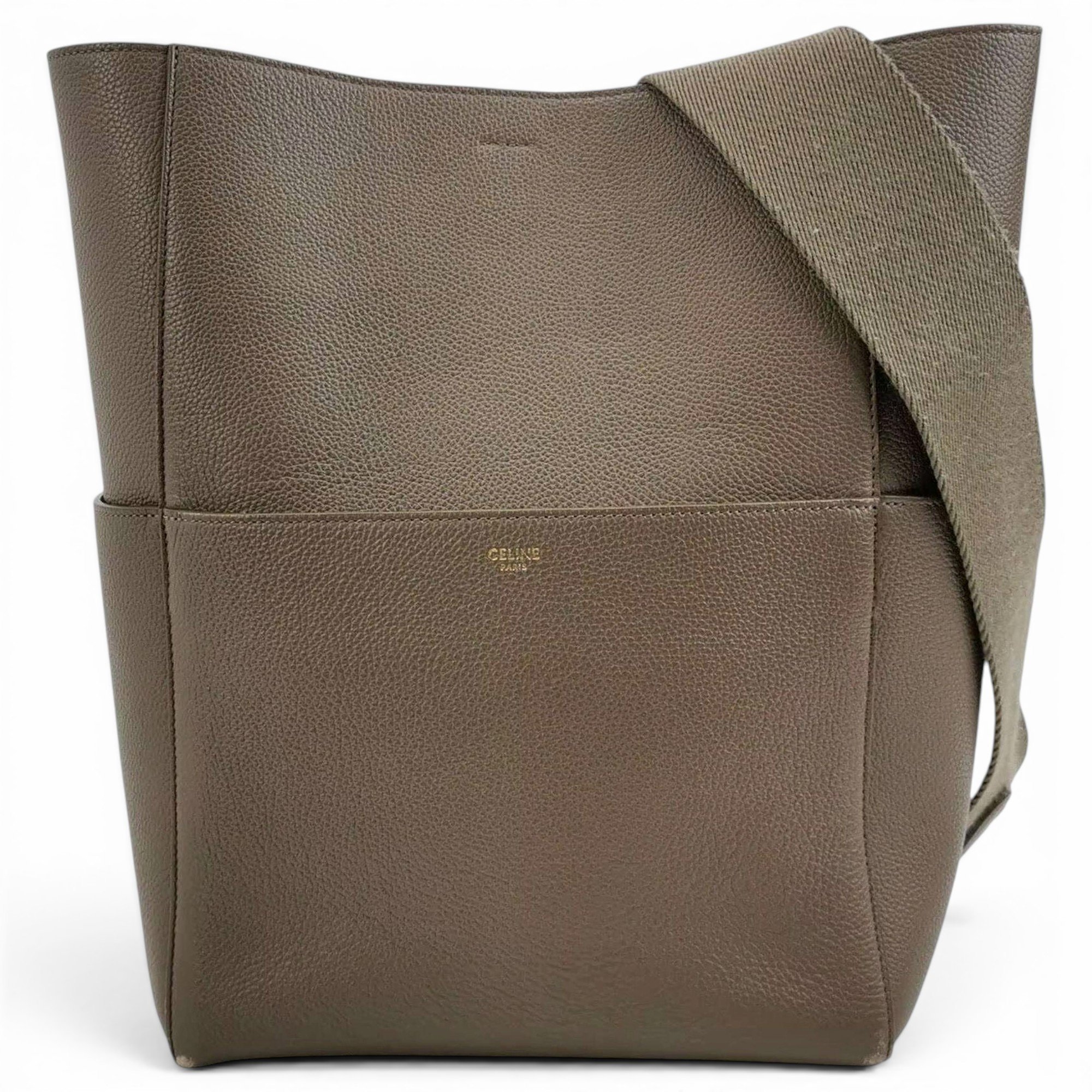 Seau Sangle leather handbag