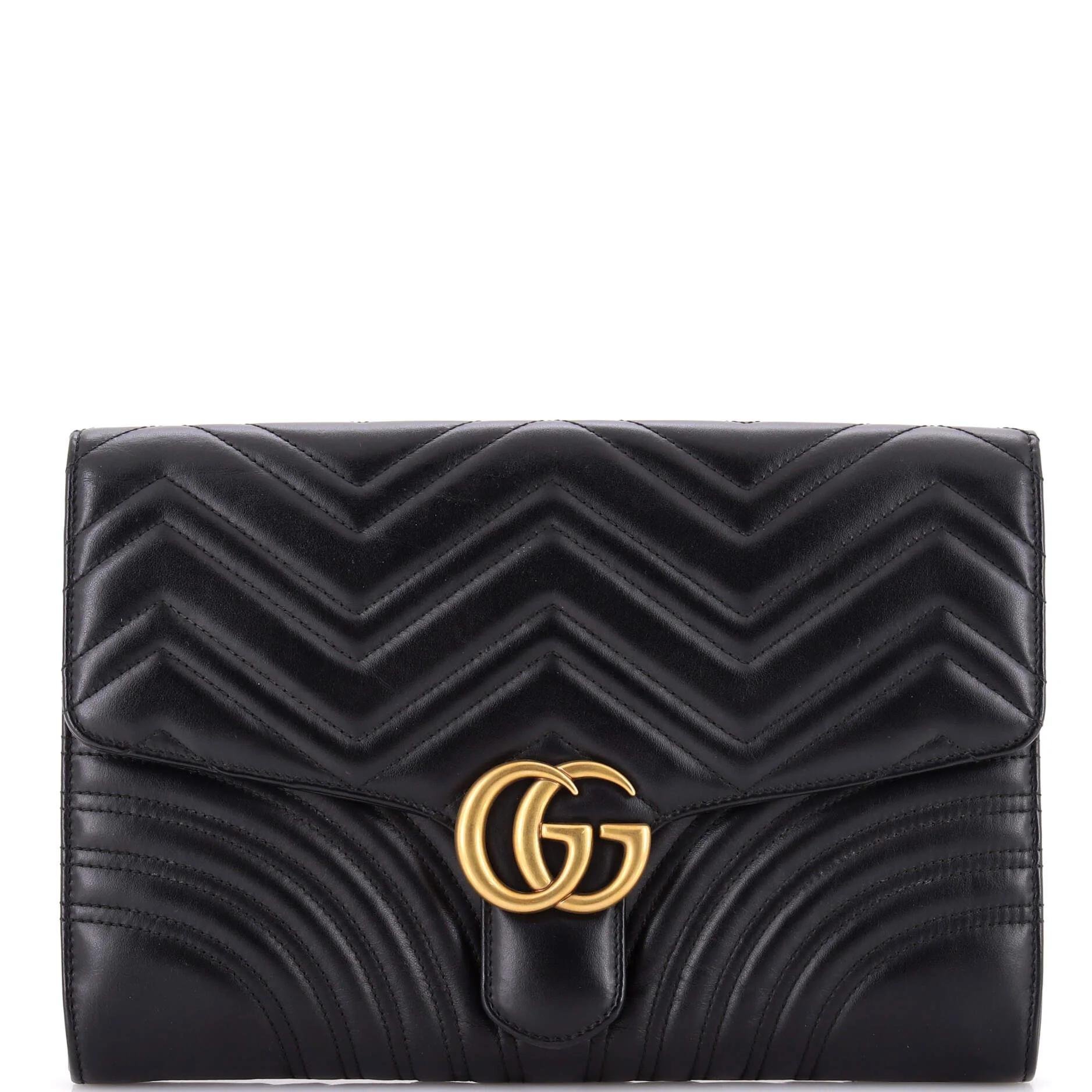 Leather clutch bag