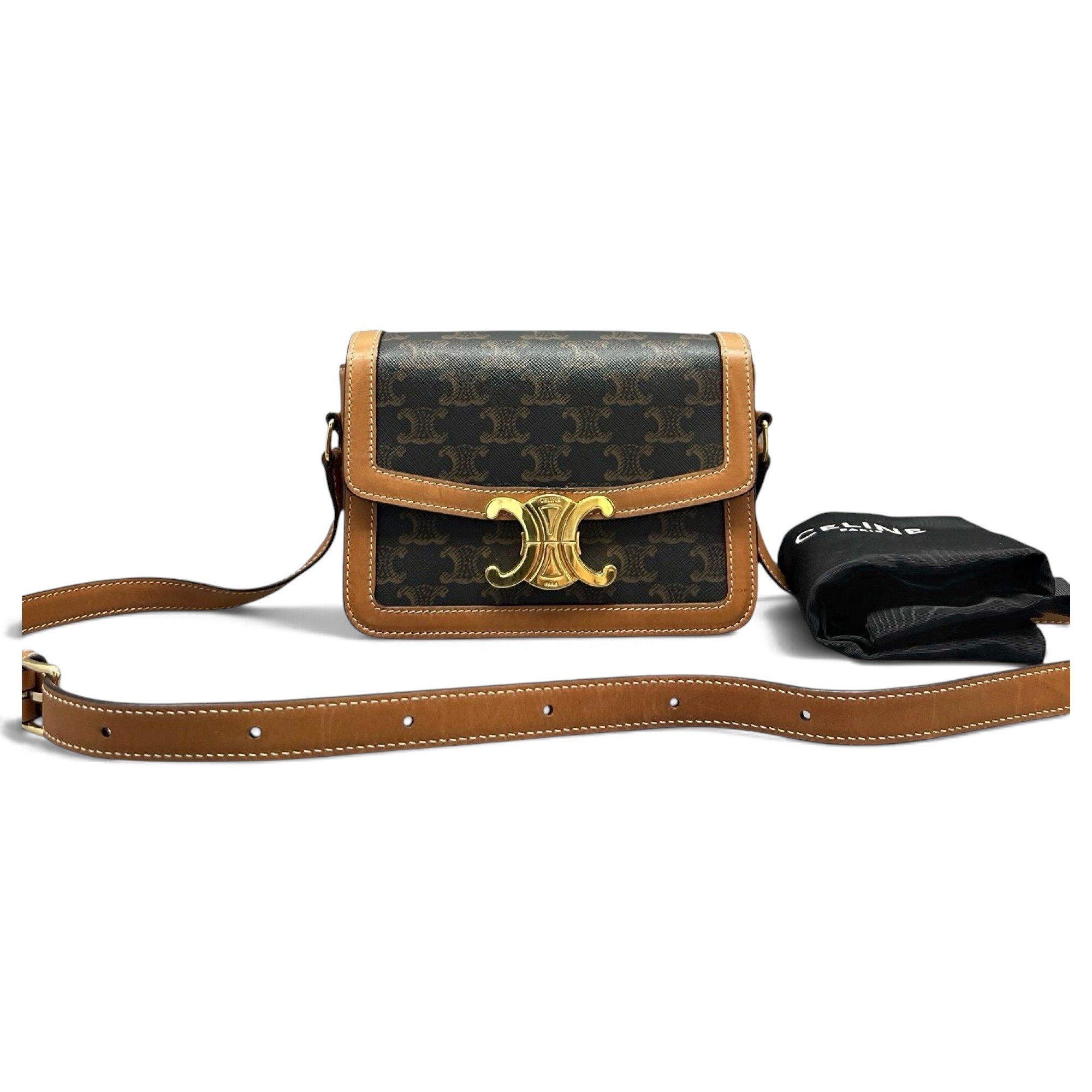 Triomphe leather crossbody bag