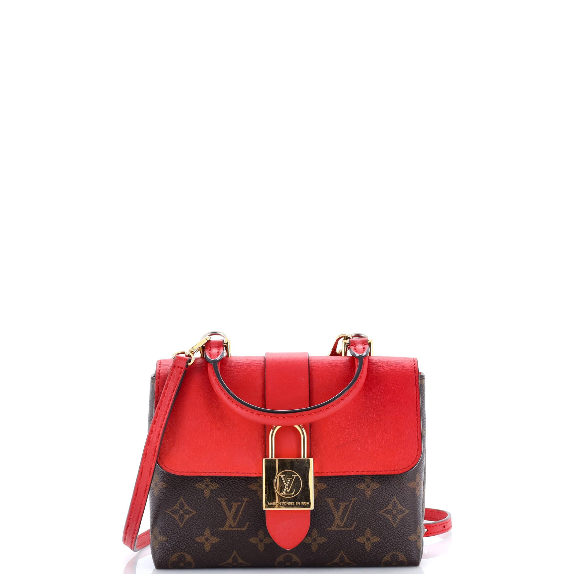 Louis Vuitton Locky Handbag Monogram Canvas with Leather BB