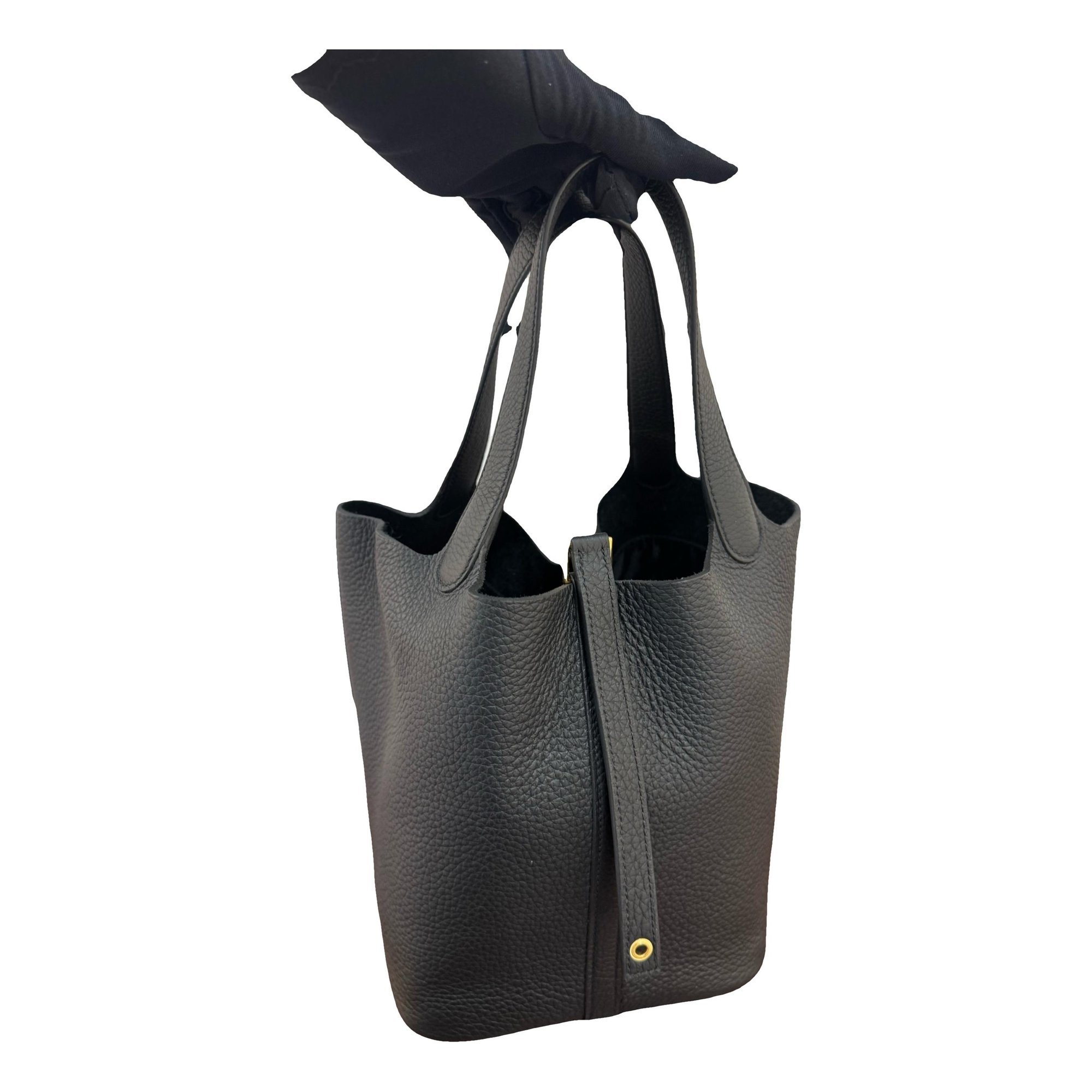 Picotin leather tote