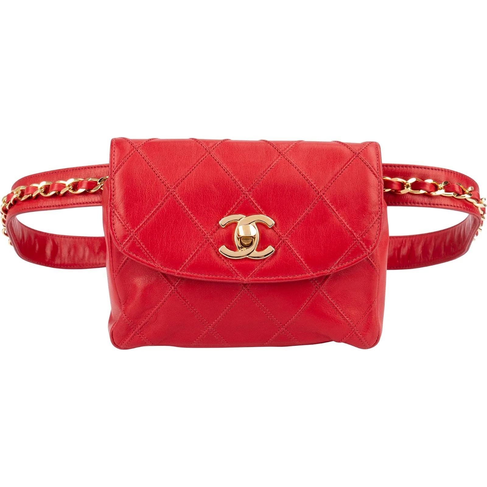 Vintage CC Chain leather handbag
