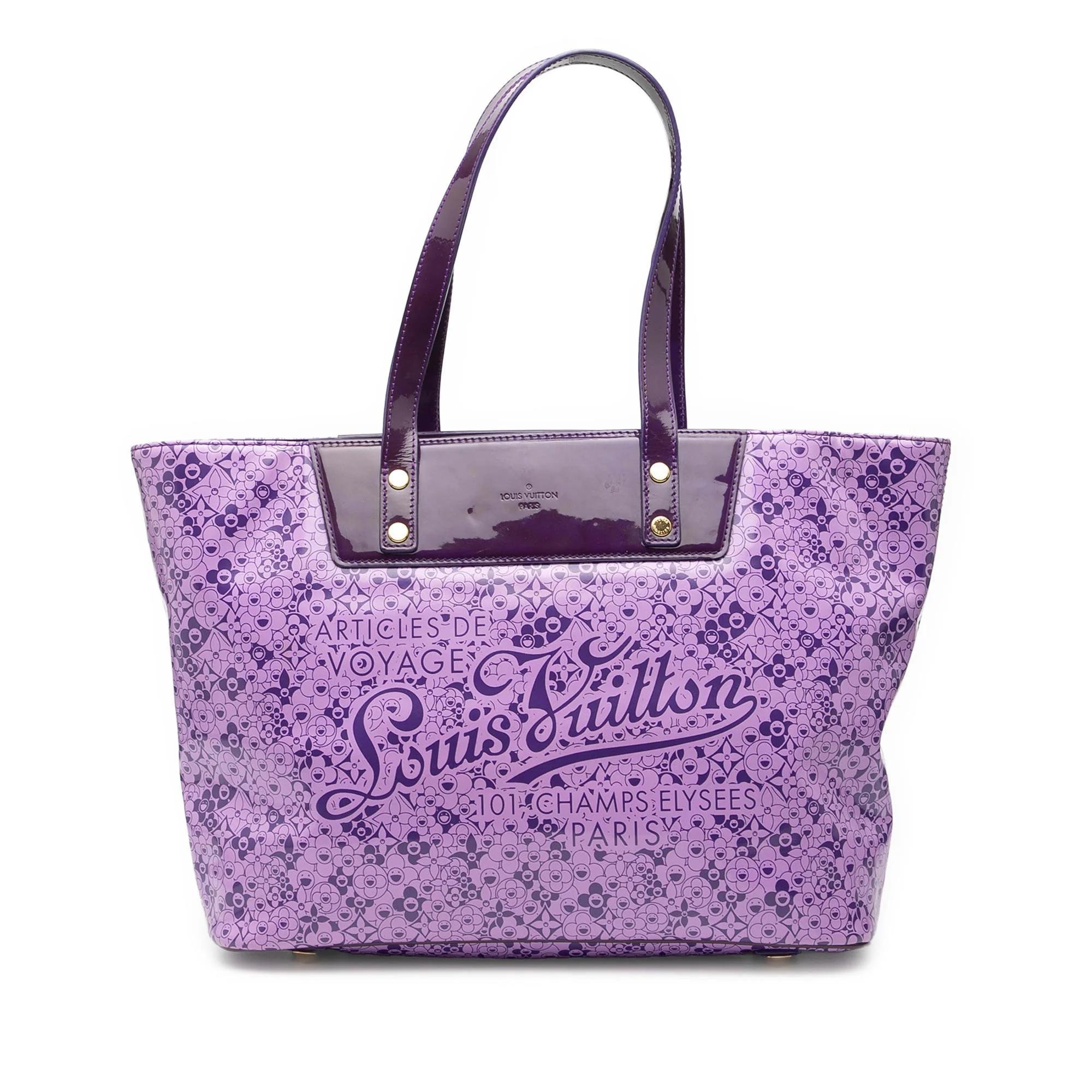 Cosmic blossom leather tote