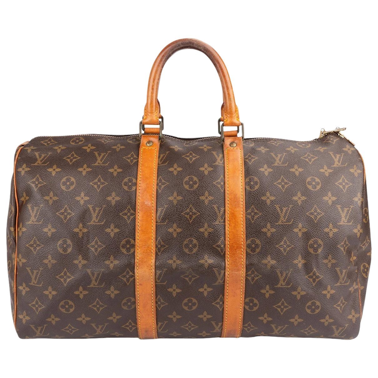 Keepall leather travel bag