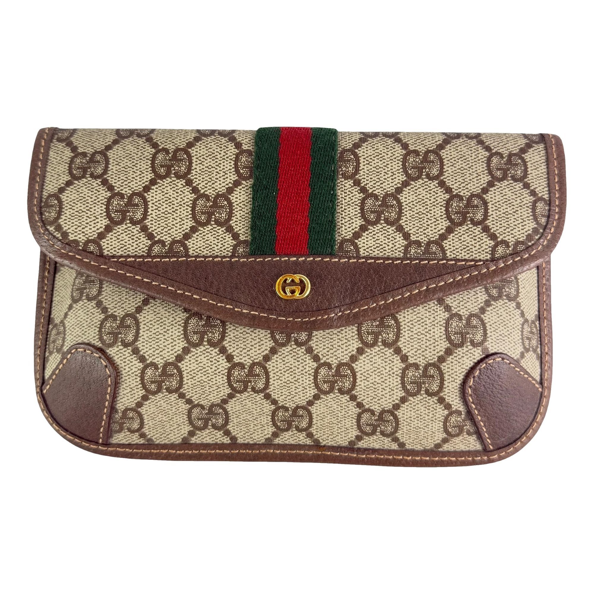 Leather clutch bag