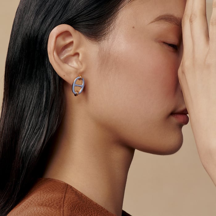 Marron Glacé Mini Maillon Earrings