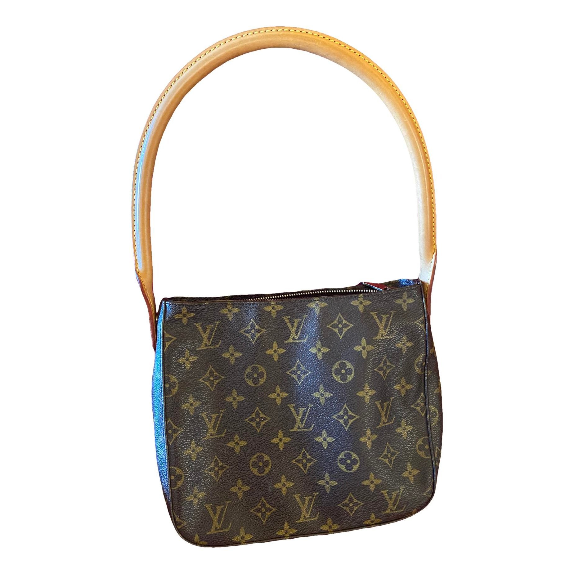 Looping leather handbag