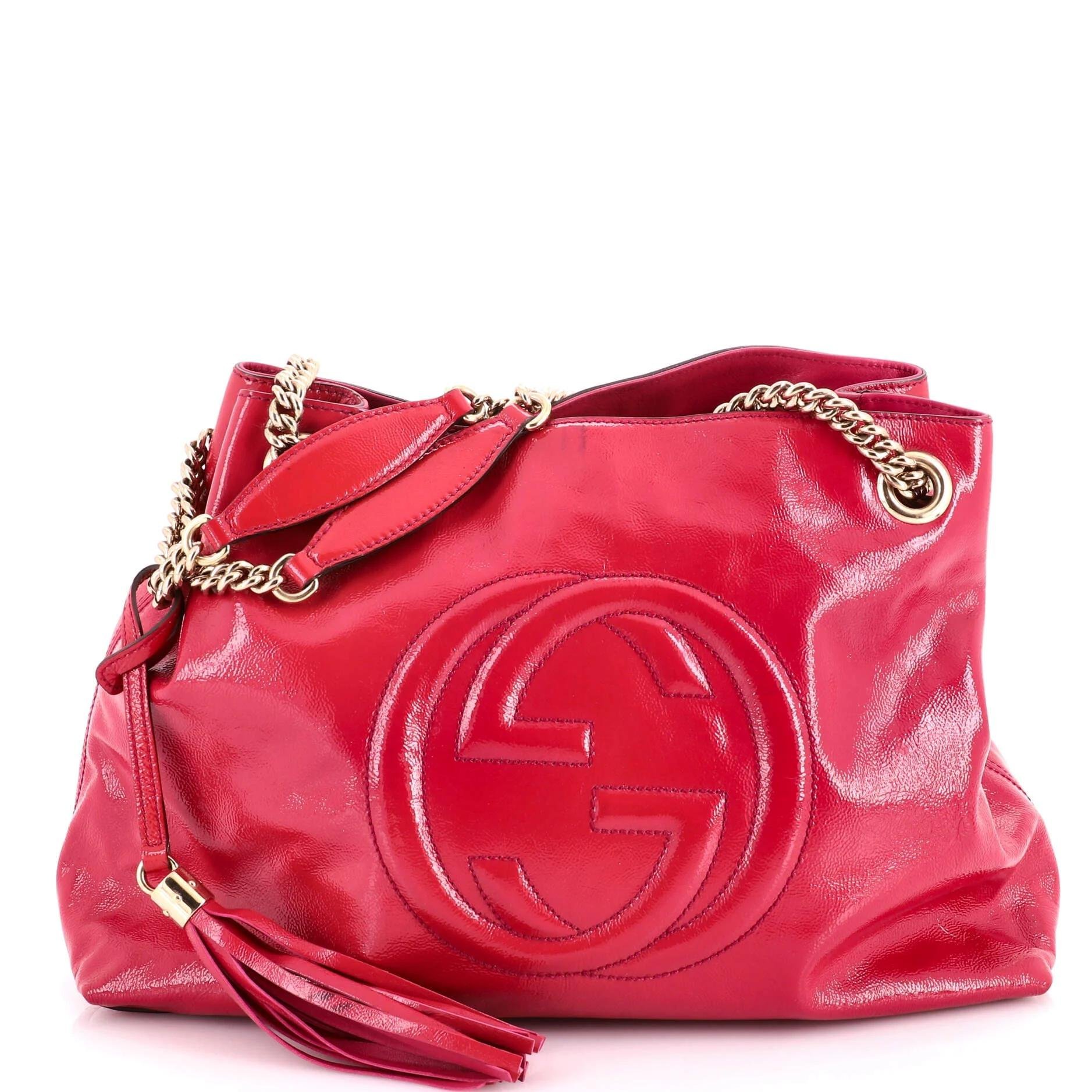 Patent leather tote