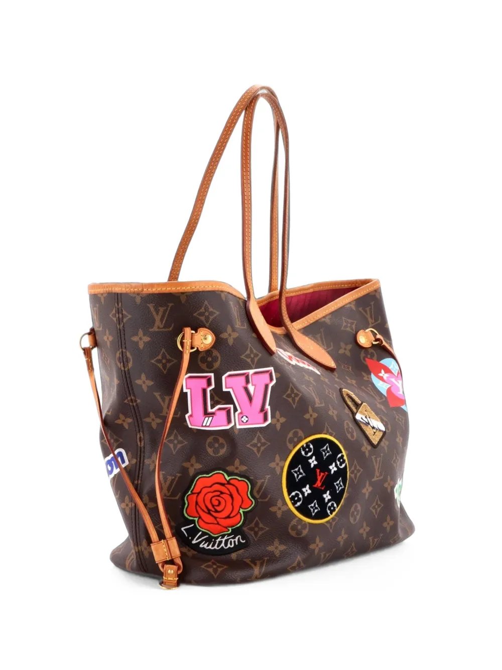 Louis Vuitton Neverfull NM Limited Edition Patches Monogram Canvas MM tote bag