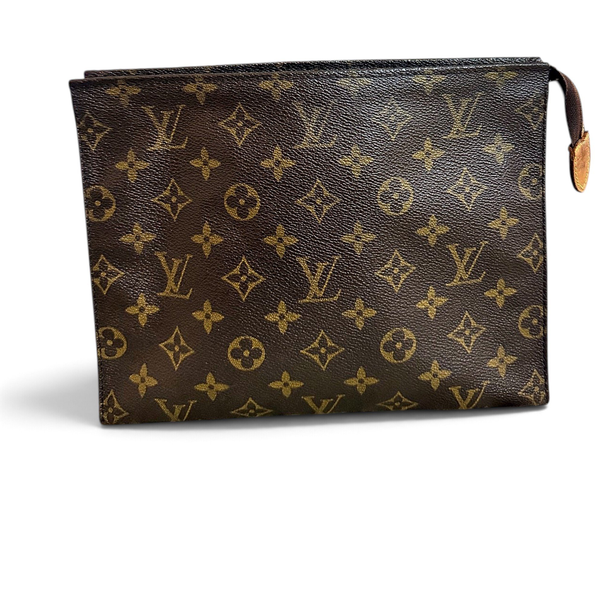 Leather clutch bag