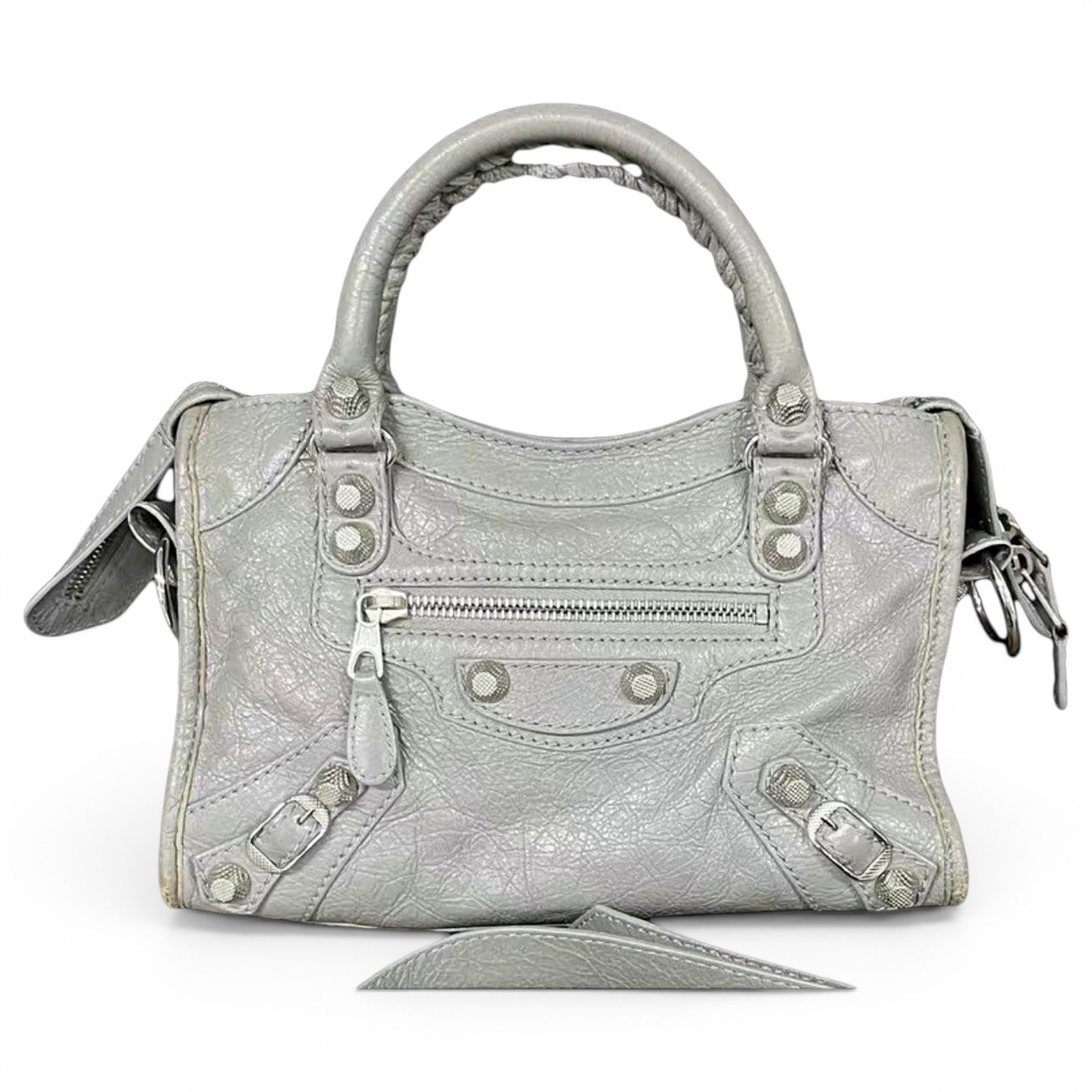 City leather handbag