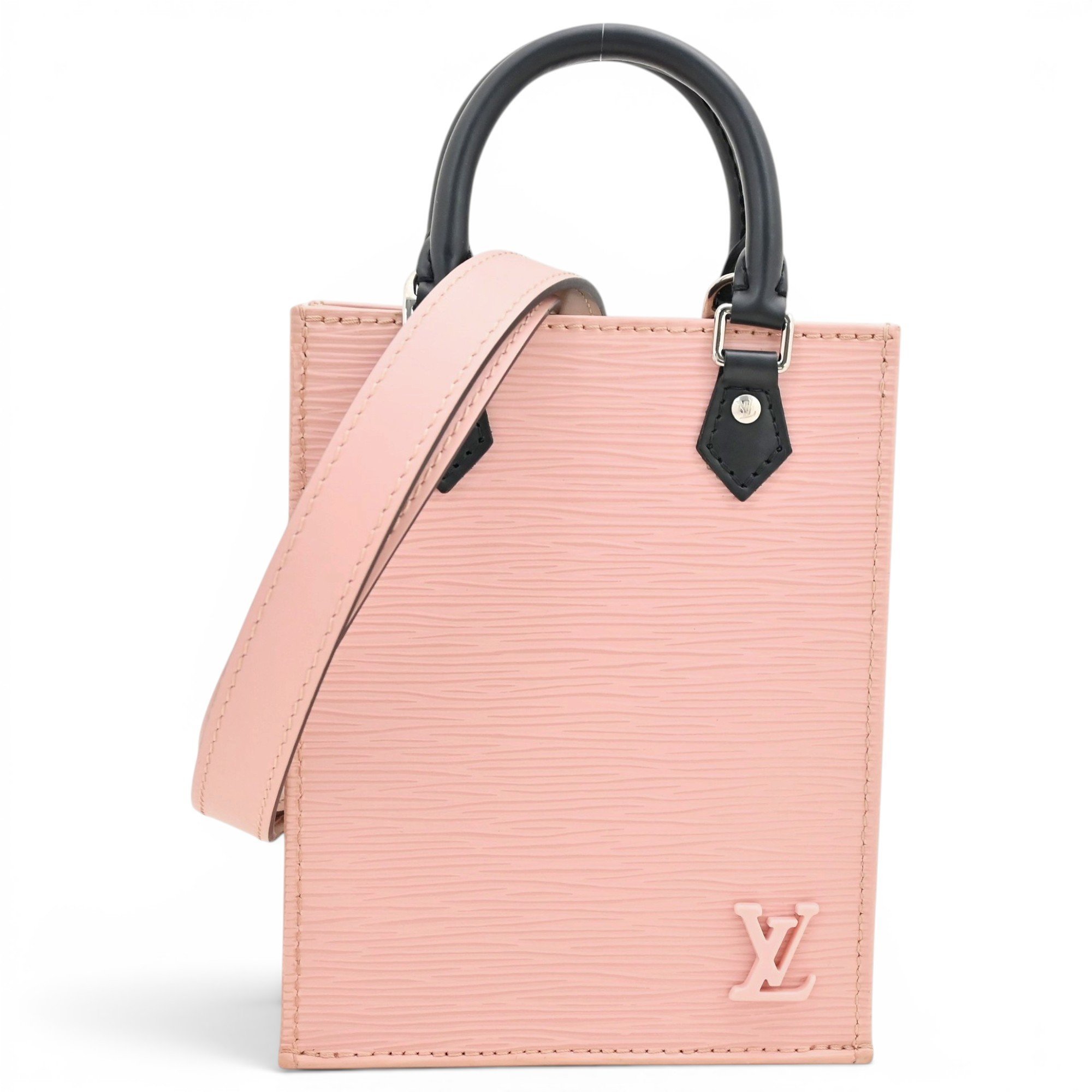 Plat leather handbag