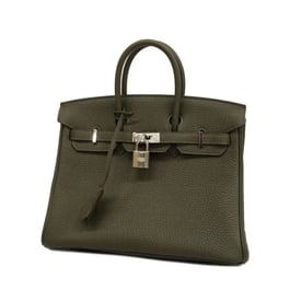 Hermes Birkin 25 Handbag Olive Green Togo Leather