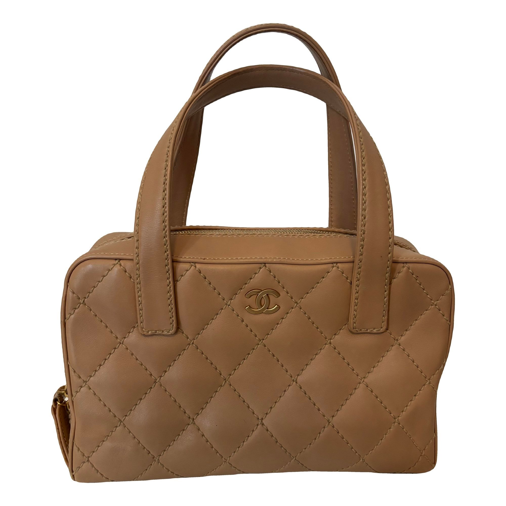 Mini Shopping leather bowling bag
