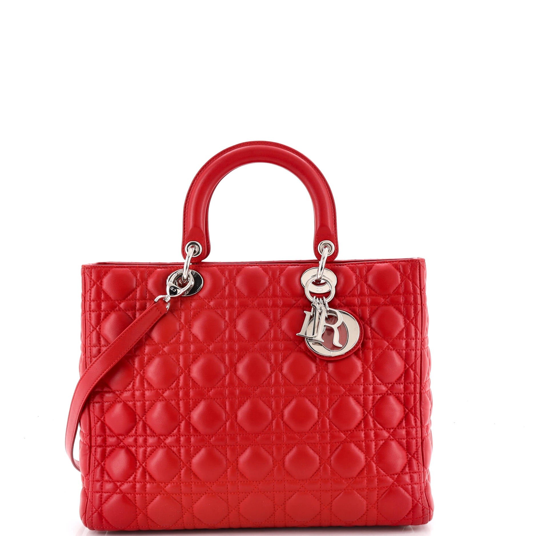 Lady Dior Bag Cannage Quilt Lambskin Large