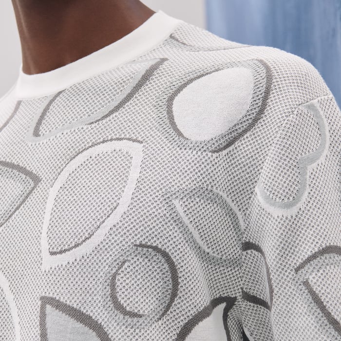 Écru "Valentin Valentine" Crewneck Sweater